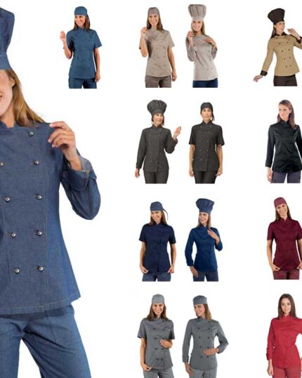 Chaquetilla de cocinera entallada