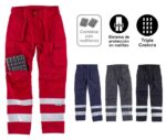 Pantalones de trabajo WORKTEAM de triple costura y refuerzos para rodilleras de protección C2911