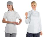 chaqueta blanca chef mujer clasica