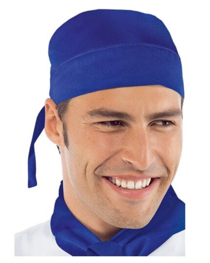 Bandana cocinero azul poliéster algodón