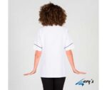 Casaca para mujer Gary's modelo 6358 con cinta y detalles a contraste de manga corta - Ideal para peluquería y spa