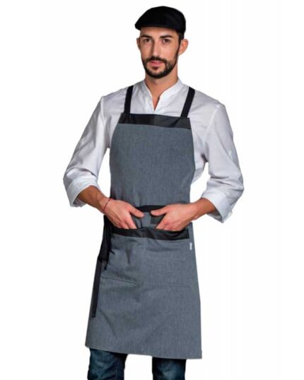 delantal piel original con peto vaquero
