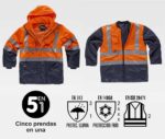 parka trabajo desmontable alta visibilidad reflectante softshell workteam