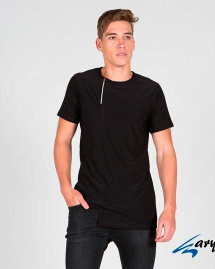 Camiseta Peluquero Caballero Poliéster Elástica Manga Corta