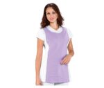 Delantal lila sanitario para camarero y peluquería Isacco - Ropa de trabajo funcional y elegante
