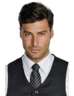 Corbata Regimental Negra Rayas Uso Profesional - Imagen 2
