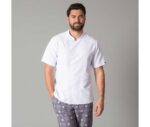 Chaquetilla de cocinero manga corta tejido microfibra secado rápido y transpirable