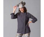 Chaquetilla de cocinera manga corta tejido microfibra secado rápido y transpirable