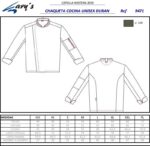 Chaquetilla Cocina Unisex Tejido Satén