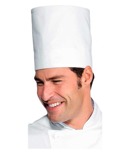 Gorro chef blanco lavable Isacco