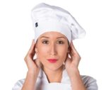 gorro blanco hombre y mujer cocineros