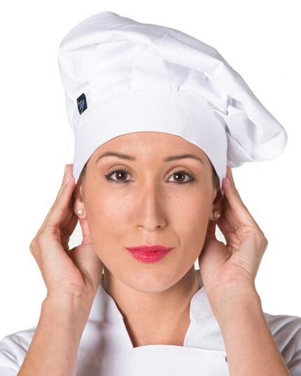 gorro blanco hombre y mujer cocineros