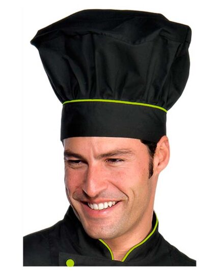 gorro cocinero Chicote negro para trabajar