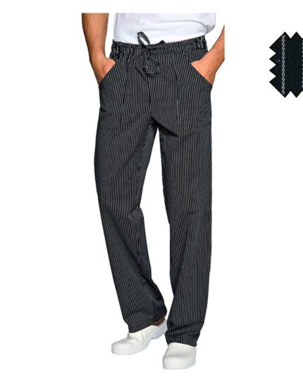 Pantalón Rayas Negro 2 Bolsillos Restauración