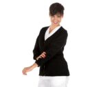 chaqueta de trabajo negra punto mujer