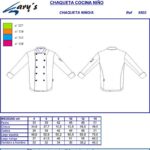 traje chaquetilla de cocina para niños