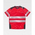 camiseta reflectante roja para trabajar