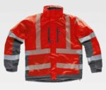 Parka de trabajo frío extremo industria construcción reflectante, acolchada, impermeable, capucha