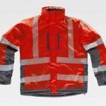 Parka de trabajo frío extremo industria construcción reflectante, acolchada, impermeable, capucha