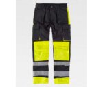 PANTALÓN C2914 DE ALTA VISIBILIDAD COMBINADO CON REFLECTANTE. MULTIBOLSILLOS