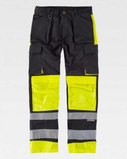 PANTALÓN C2914 DE ALTA VISIBILIDAD COMBINADO CON REFLECTANTE. MULTIBOLSILLOS