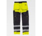 PANTALÓN C2914 DE ALTA VISIBILIDAD COMBINADO CON REFLECTANTE. MULTIBOLSILLOS