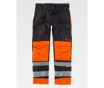 PANTALÓN C2914 DE ALTA VISIBILIDAD COMBINADO CON REFLECTANTE. MULTIBOLSILLOS