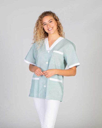 BLUSA SANITARIO MUJER PICO ABIERTO BOTONES COMBI 652400