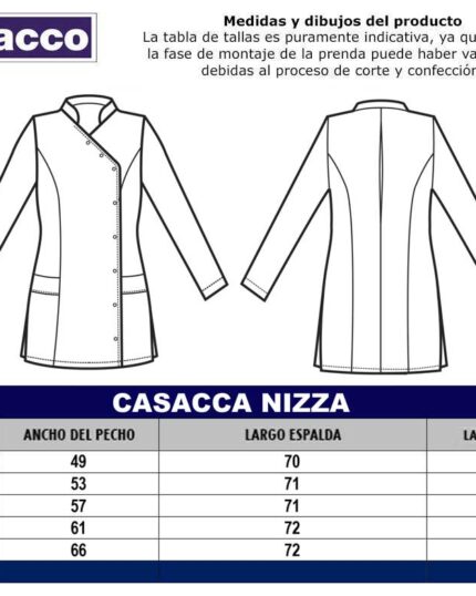 Casaca Sanitaria microfibra moderna original mujer