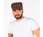 Gorra plana tipo Gatsby confeccionada en piel sintética