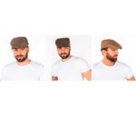 Gorra plana tipo Gatsby confeccionada en piel sintética