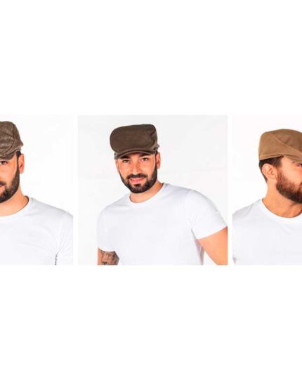 Gorra plana tipo Gatsby confeccionada en piel sintética