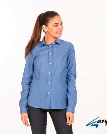 Camisa de mujer camarera en manga larga Oxford GARYS 2884
