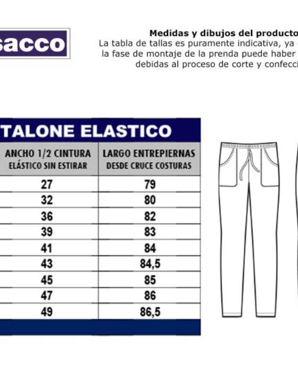 ropa de trabajo tallas grandes pantalón sanidad