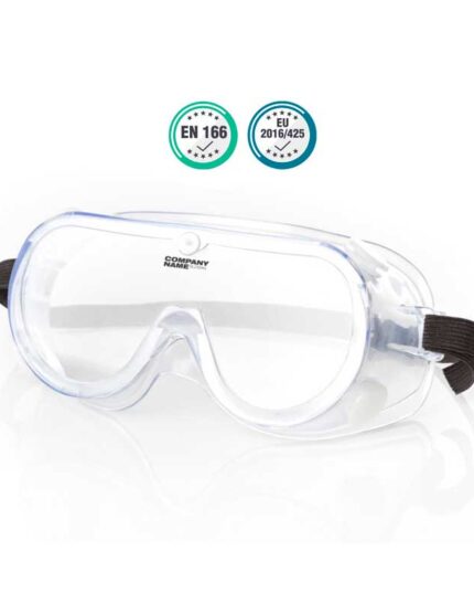 Gafas de protección de montura integral. Protección contra impactos, salpicaduras y polvo,