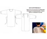 BATA reutilizable y lavable coronavirus covid-19 para la protección contagio a procesos virales. Protege de los contagios exter
