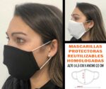 mascarilla protección reutilizable textil lavable reutilizable covid-19 homologada