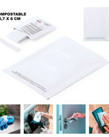 Toallita húmeda higienizante hidroalcohólica para limpieza y desinfección de manos y superficies de uso frecuente