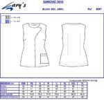 Casaca de limpieza mujer sin mangas GARYS 6097