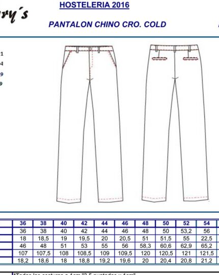 Pantalón de trabajo hombre tipo chino