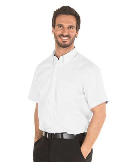 camisa blanca manga corta