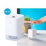 Dispensador automático de alcohol para higiene y limpieza de la piel, con sensor de movimiento de infrarrojos y led indicador.
