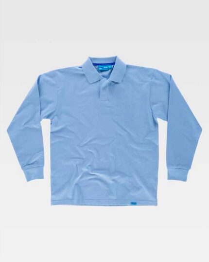 Polo de manga larga en tejido antibacteriano