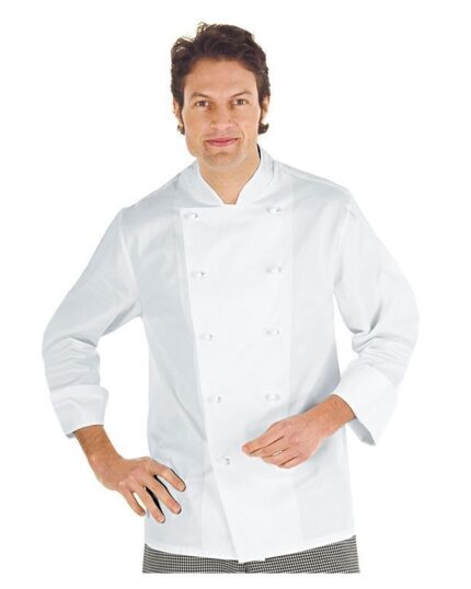 Chaqueta de Cocina Clásica Blanca Botones