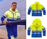 Ropa de trabajo para lluvia frío reflectante y alta visibilidad