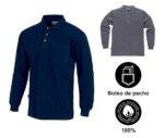 Polo de trabajo manga larga en algodón