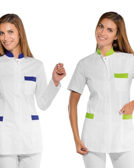 Casaca sanitaria y farmacia para mujer uniformes de farmacia modernos mujer
