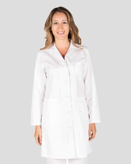 bata blanca clásica mujer sanitaria