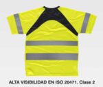 Camiseta Reflectante Alta Visibilidad Amarilla o Naranja 100% Poliéster - Imagen 3