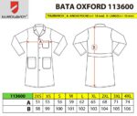 bata blanca trabajo cierre botones